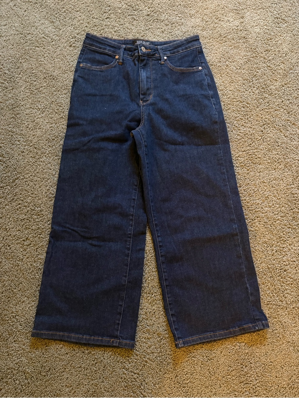 Judy Blue Wide Leg Cropped Jeans Womens Size 9/29 JB88716 Stretch High Rise